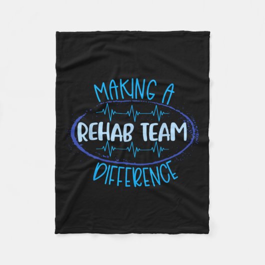 RehabチームSlpセラピーMとの違い フリースブランケット (正面)