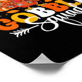 Rehab Nurse Gobble Squad Funny Fall Autumn Thanksg ポスター (角)