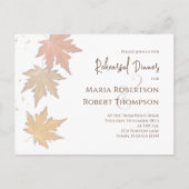 Rehearsal Dinner Autumn Greenery Leaves QR Code ポストカード (正面)