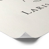 Rehearsal Dinner burgundy white elegant welcome ポスター (角)