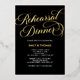 Rehearsal dinner Elegant Foil Invitation 箔招待状