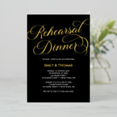 Rehearsal dinner Elegant Foil Invitation 箔招待状 (立ち正面)