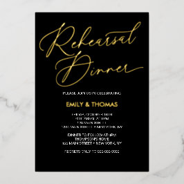 Rehearsal dinner Elegant Invitation 箔招待状