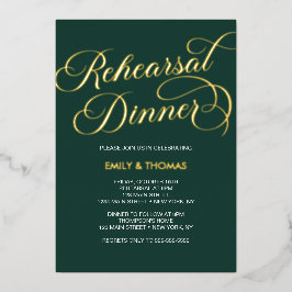 Rehearsal dinner Elegant Invitation Foil Invitatio 箔招待状
