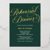 Rehearsal dinner Elegant Invitation Foil Invitatio 箔招待状 (正面)
