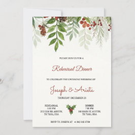 Rehearsal dinner Invitation card floral design 招待状