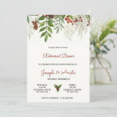 Rehearsal dinner Invitation card floral design 招待状 (スタンド正面)