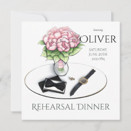 Rehearsal Dinner Invitation - Groom's Accessories 招待状