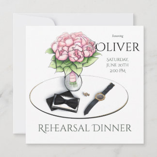 Rehearsal Dinner Invitation - Groom's Accessories 招待状