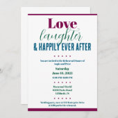 Rehearsal Dinner Love, Laugher, Happily Ever After 招待状 (正面/裏面)