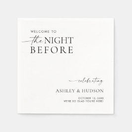 Rehearsal Dinner Napkin The Night Before Napkins スタンダードカクテルナプキン