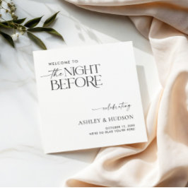 Rehearsal Dinner Napkin The Night Before Napkins スタンダードカクテルナプキン