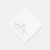 Rehearsal Dinner Night Before Dusty Blue Wedding スタンダードカクテルナプキン (角)