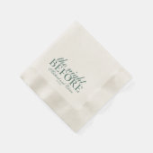 Rehearsal Dinner Night Before Sage Green Wedding 縁ありカクテルナプキン (角)