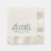 Rehearsal Dinner Night Before Sage Green Wedding 縁ありカクテルナプキン (正面)