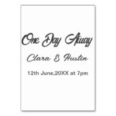 Rehearsal dinner One day away night before name da テーブルナンバー (裏面)