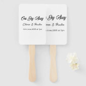 Rehearsal dinner One day away night before name da ハンドファン (正面&裏面)