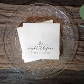 Rehearsal Dinner The Night Before Modern Wedding スタンダードカクテルナプキン