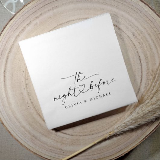Rehearsal Dinner The Night Before Modern Wedding スタンダードカクテルナプキン
