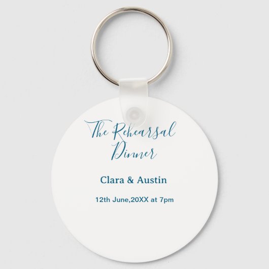 Rehearsal dinner the night before simple minimal m キーホルダー (裏面)