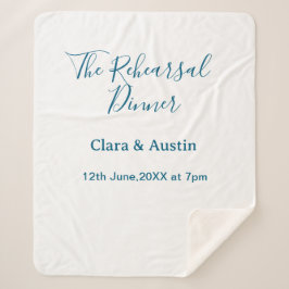 Rehearsal dinner the night before simple minimal m シェルパブランケット