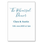 Rehearsal dinner the night before simple minimal m テーブルナンバー (裏面)