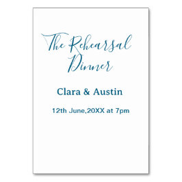 Rehearsal dinner the night before simple minimal m テーブルナンバー