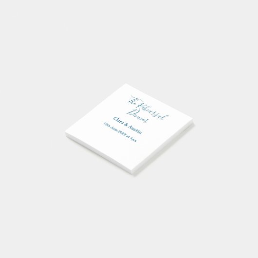 Rehearsal dinner the night before simple minimal m ポストイット (アングル)