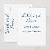 Rehearsal dinner the night before simple minimal m ポストカード (正面/裏面)