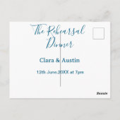 Rehearsal dinner the night before simple minimal m ポストカード (裏面)