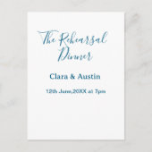 Rehearsal dinner the night before simple minimal m ポストカード (正面)