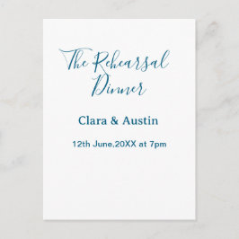 Rehearsal dinner the night before simple minimal m ポストカード
