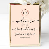 Rehearsal Dinner Welcome Sign ポスター