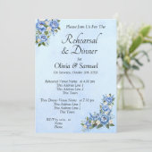 Rehearsal Invitation Card Blue Peony Wedding Set 招待状 (スタンド正面)