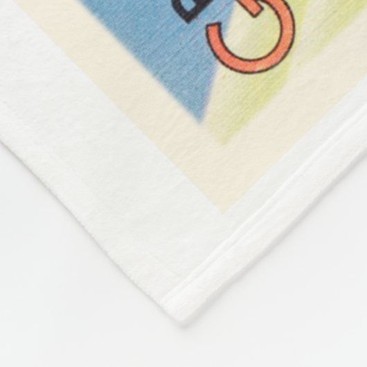 Rehobothのビーチのデラウェア州DE Vintage Travel郵便はがき フリースブランケット (角)