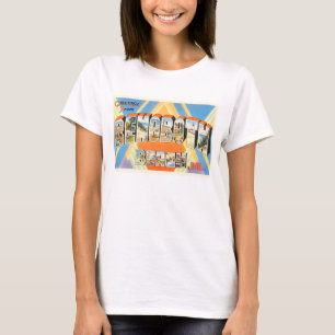 Rehobothのビーチのデラウェア州DE Vintage Travel郵便はがき Tシャツ