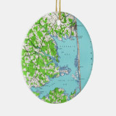 Rehobothのビーチ及びBethanyのビーチデラウェア州Map (1938年) セラミックオーナメント (右)