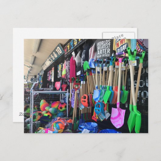 Rehobothビーチボードウォークバラエティーストアトイズ写真 ポストカード (正面/裏面)