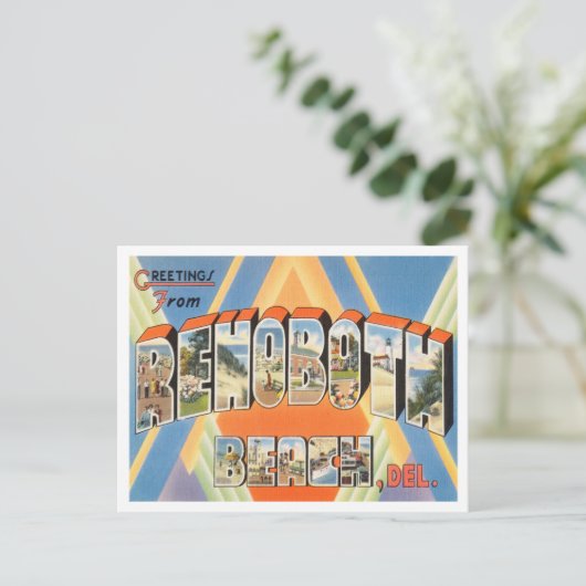 Rehobothビーチ、デラウェア旅行からの挨拶 ポストカード (スタンド正面)