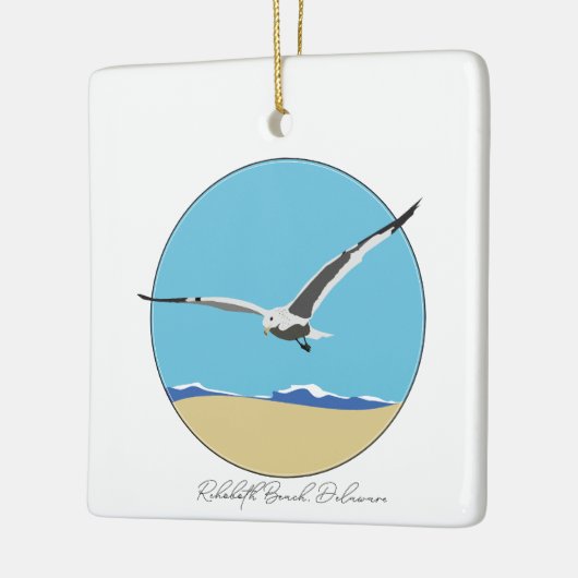 Rehobothビーチ、デラウェア海カモメビーチ セラミックオーナメント (左)