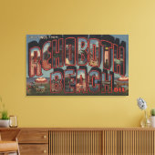 Rehobothビーチ、デラウェア – ラージレターシーン キャンバスプリント (インサイチュ (リビング))