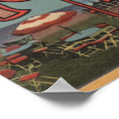 Rehobothビーチ、デラウェア – ラージレターシーン ポスター (角)