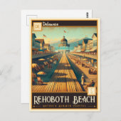 Rehobothビーチ、デラウェア |ヴィンテージ ポストカード (正面/裏面)