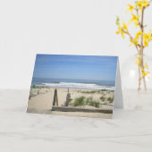 Rehobothビーチ、DE 空白の Greeting Card カード (黄色い花)