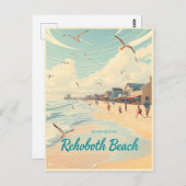 Rehoboth Beach, Delaware – Coastal vintage ポストカード (正面/裏面)