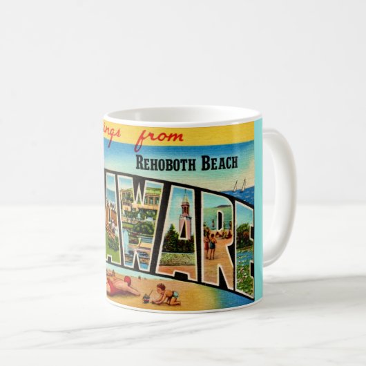  Rehoboth Beach Postcard Mug コーヒーマグカップ (正面右)