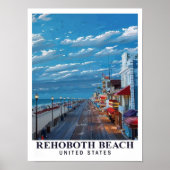 Rehoboth Beach Wall Art - Boardwalk Print - Rehobo ポスター (正面)