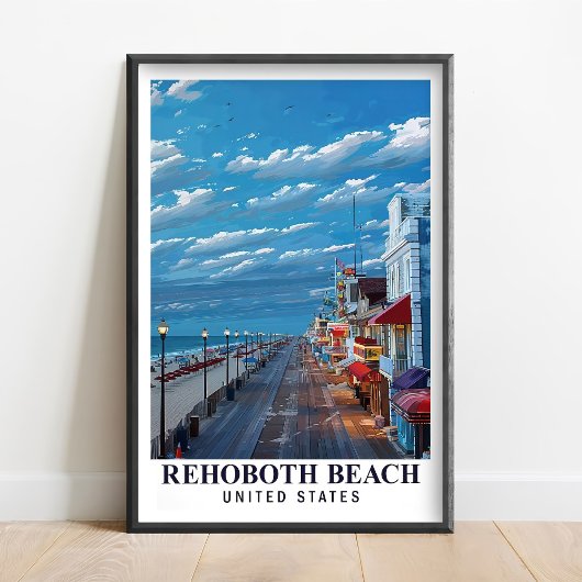 Rehoboth Beach Wall Art - Boardwalk Print - Rehobo ポスター