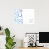 Rehoboth Beach Wedding Elegant Guest Book Poster ポスター (ホームオフィス)