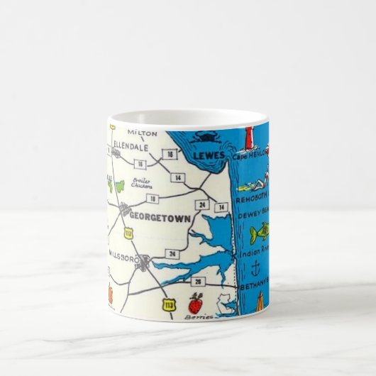 Rehoboth Bethany Beach Delaware Mug コーヒーマグカップ (中央)
